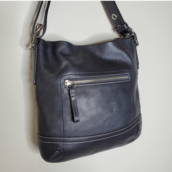 Coach 1415 Soho Slim Y2K Black Leather Hobo Fringe Tasseled Shoulder Bag - Picture 4 of 13